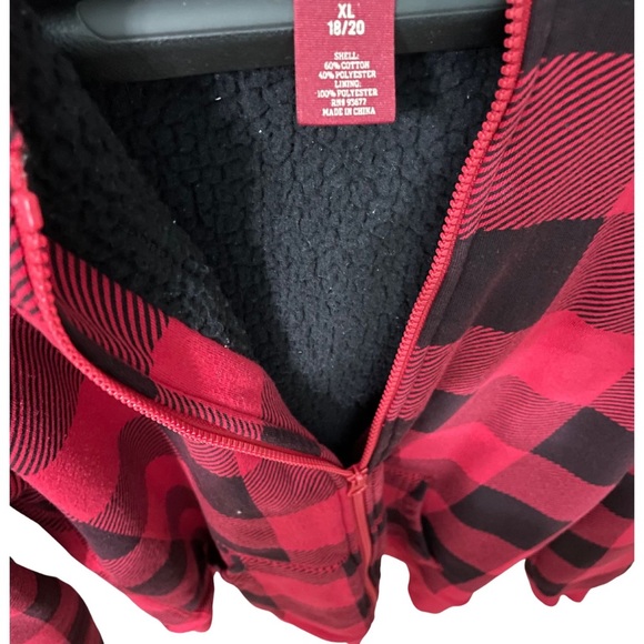Kids Arizona Jean Co. jacket, hoodie flannel red and black - Picture 3 of 3